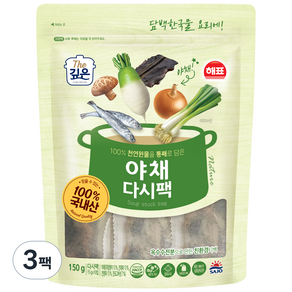 해표 야채 다시팩 10p, 150g, 3개