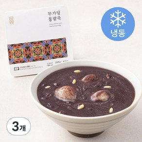 담꽃 무가당 통팥죽 (냉동), 250g, 3개