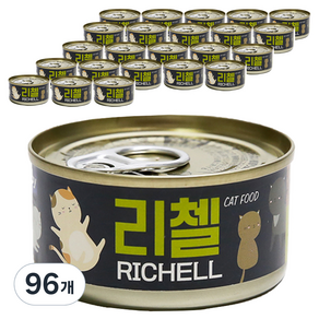 테비토퍼 리첼 고양이 간식캔, 타우린, 80g, 96개