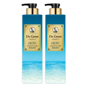 닥터그루트 애딕트 탈모증상완화 샴푸 라임바질 & 만다린, 680ml, 2개