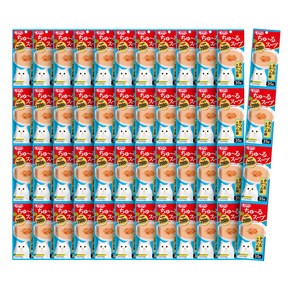 챠오츄르 고양이 짜먹는 간식, 혼합맛(가다랑어/가다랑어포), 35g, 48개