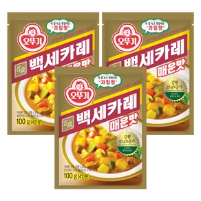 오뚜기 백세카레 매운맛 과립형, 100g, 3개
