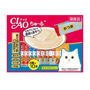 챠오츄르 이나바 고양이 간식, 참치 + 가다랑어, 560g, 1개