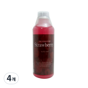 더허브스토리 버블바스 스트로베리, 1000ml, 4개