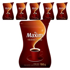 맥심 아라비카 100 원두 커피믹스, 150g, 1개입, 6개