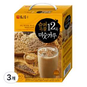 담터 슈퍼 곡물 12곡 미숫가루, 20g, 40개입, 3개