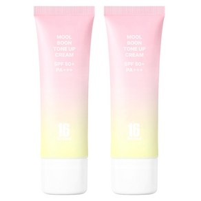 16브랜드 물분 톤업 크림 SPF50+ PA+++ 50ml, 라이트피치, 2개