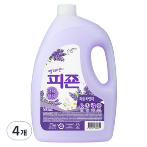 피죤 강력탈취 섬유유연제 퍼플라벤더 본품, 2.9L, 4개