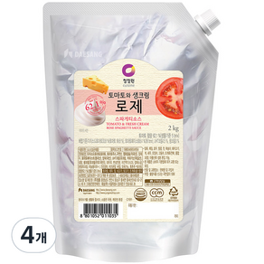 청정원 로제 스파게티소스, 2kg, 4개