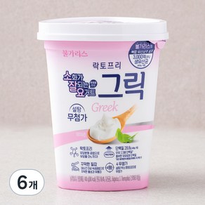 불가리스 락토프리 그릭요거트, 400g, 6개