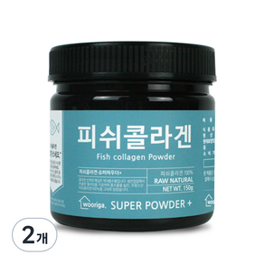 우리가스토리 프랑스산 피쉬콜라겐 가루, 2개, 150g