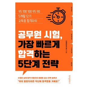 공무원 시험 가장 빠르게 합격하는 5단계 전략:95 100 100 95 90 5개월 단기 고득점 합격자의, 위즈덤하우스