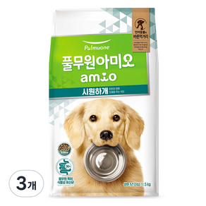 풀무원아미오 강아지 시원하개 기능성 사료, 장건강/유산균, 1.5kg, 3개