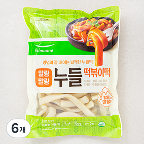 풀무원 누들떡볶이 떡, 6개, 500g