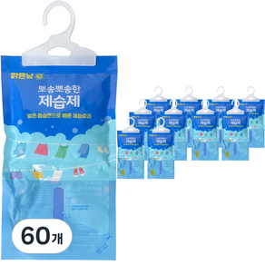 맑은날 뽀송뽀송한 제습제 옷걸이용, 200g, 60개