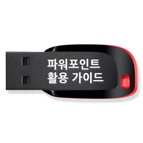 파워포인트 활용 가이드 usb + PPT 피피티 기초 교육 강좌 동영상 수강권, 1USB