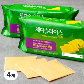 드빈치 체다슬라이스치즈 50매입, 900g, 4개