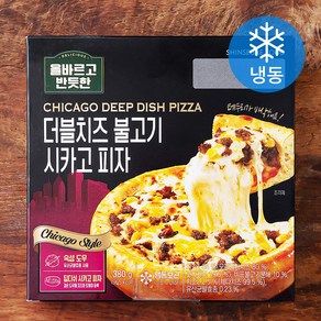 신세계푸드 올바르고 반듯한 더블치즈 불고기 시카고 피자 (냉동), 380g, 1개입, 1개