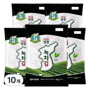 성경식품 성경 녹차김, 60g, 10개