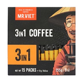 미스터비엣 3 in 1 원두커피믹스 255g, 17g, 15개입, 1개, 17g