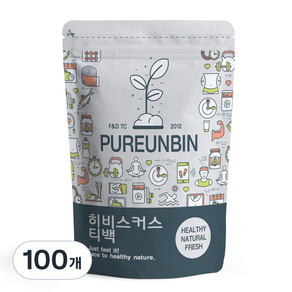 푸른빈 히비스커스 꽃 차 삼각 티백, 1.5g, 100개, 2개, 50개입