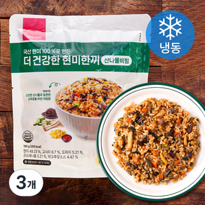 쥬비스다이어트 더 건강한 현미한끼 산나물비빔 (냉동), 180g, 3개