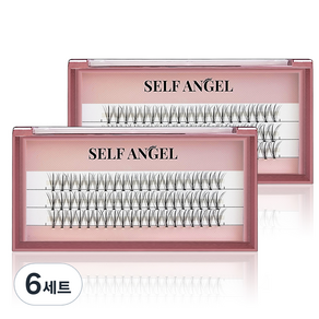 셀프천사 아이돌 가닥 부분 속눈썹 러블리 C컬 혼합 8mm + 9mm + 10mm 세트, 혼합색상, 6세트