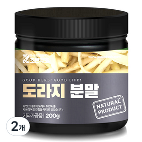 조은약초 도라지 분말, 2개, 200g