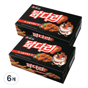 농심닭다리 핫 숯불바베큐 맛, 66g, 6개