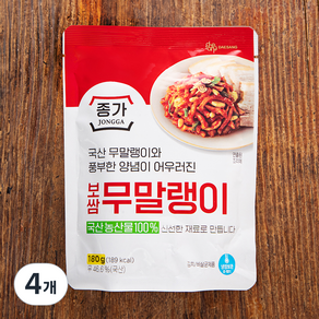 종가집 보쌈 무말랭이, 180g, 4개