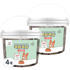 꼭멍꼭냥 강아지 고양이 영양간식 소화건강, 오리, 200g, 4개