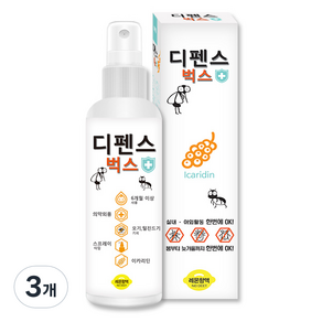 디펜스벅스 모기 털진드기 기피제, 150ml, 3개