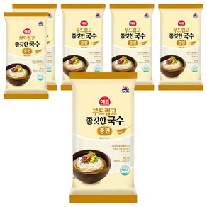 해표 부드럽고 쫄깃한 국수 중면, 6개, 900g