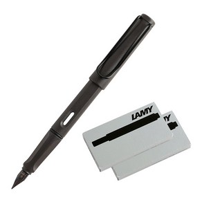 LAMY 사파리 만년필 실속세트, EF, 매트블랙