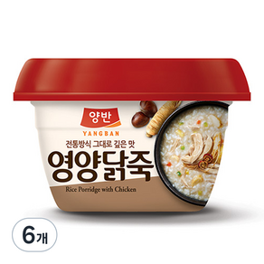 양반 영양닭죽, 285g, 6개