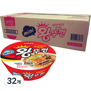 팔도왕뚜껑 미니 왕뚜껑 컵라면 80g, 32개