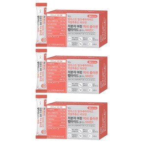 JW중외제약 먹는 엘라스틴 밀크세라마이드 히알루론산 비오틴 저분자 어린 피쉬 콜라겐 펩타이드 플러스 비타민C 30p, 60g, 3개