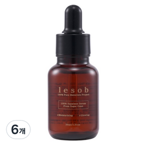 lesob 보습 광채 스쿠알란 원액 세럼, 6개, 30ml