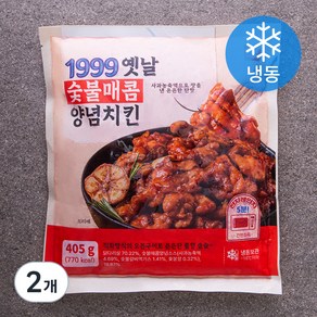 1999 옛날 숯불매콤 양념치킨 (냉동), 405g, 2개