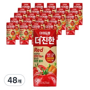 롯데칠성음료 야채듬뿍 더진한 레드, 125ml, 48개