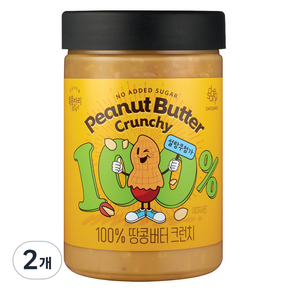 복음자리 100% 땅콩버터 크런치, 280g, 2개