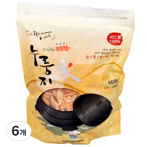 라이스웰 오래구워 구수한 누룽지, 500g, 6개