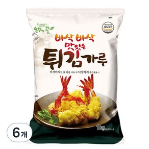 농부의뜰 튀김가루, 1kg, 6개