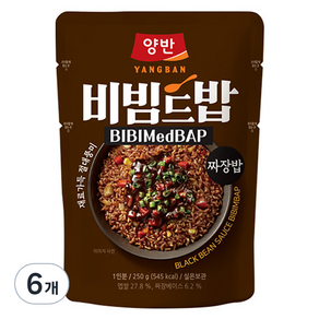 동원 양반 비빔드밥 짜장밥 포켓, 250g, 6개