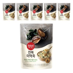 햇반 전복미역죽, 420g, 6개