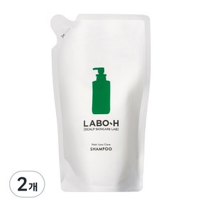 라보에이치 두피강화 클리닉 탈모증상완화 샴푸 리필팩, 400ml, 2개