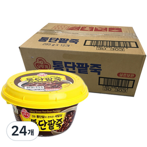 오뚜기 통단팥죽 상온, 285g, 24개