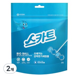 스카트 오래가는 강력 변기 세정볼 아쿠아샤워향 2p, 120g, 2개