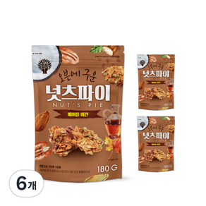 오븐에 구운 넛츠파이 메이플 피칸, 180g, 6개