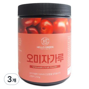 헬로우그린 오미자 가루, 250g, 3개